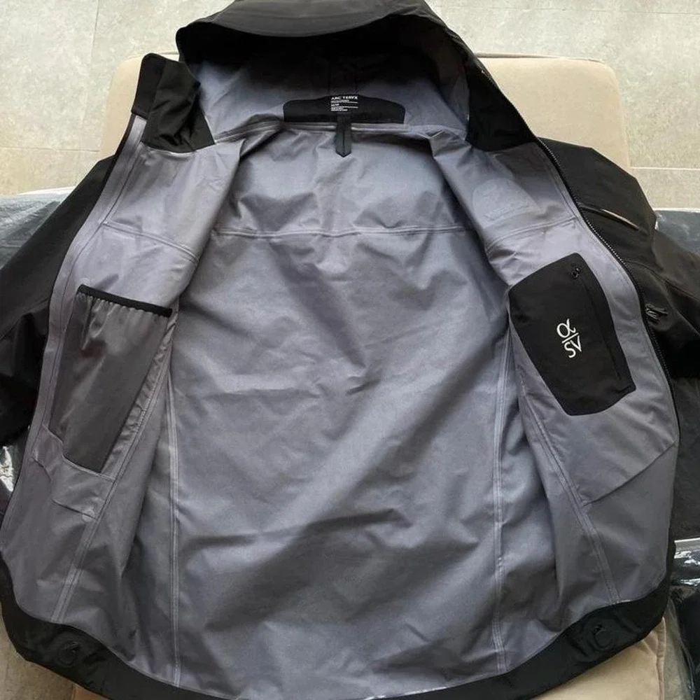 Arc'teryx Alpha SV Gore-Tex Pro Jacket Black Waterproof Shell Hooded Size M - Picture 4 of 6